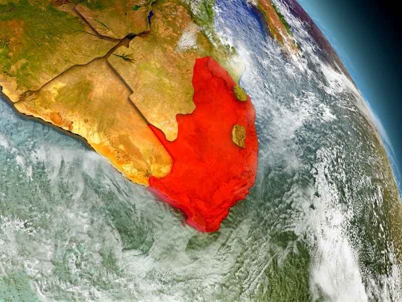 Satellite-style view highlighting a region in red to represent climate vulnerability and the growing need for AgriTech in Central America.